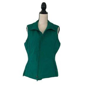 Coldwater Creek Vest Green Full Zip Med 10-12